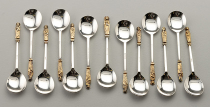 Sterling Silver Apostle Spoon Set (Set of 13) - South African Guild of Silversmiths